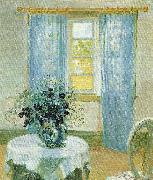 Anna Ancher interior med klematis oil painting picture wholesale